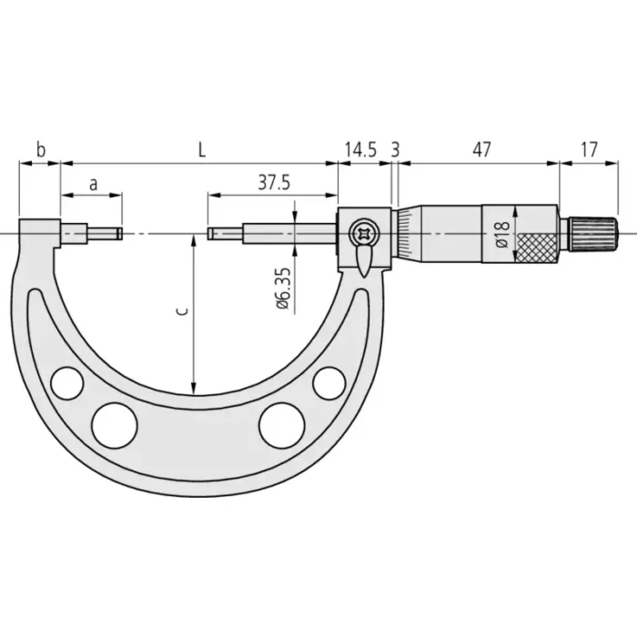 Mitutoyo Seri 111 Yiv Mikrometresi - Görsel 2