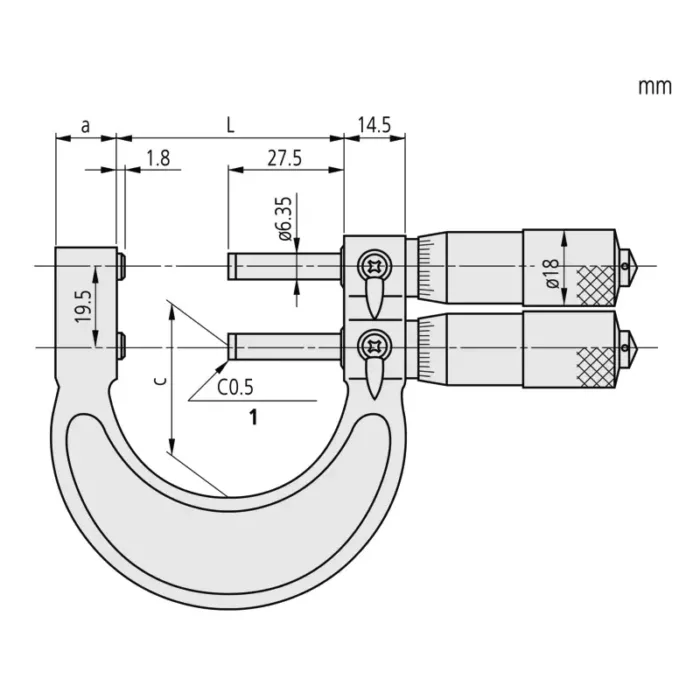 Mitutoyo Seri 113 Limit Mikrometre - Görsel 2