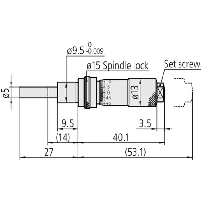 Mitutoyo Seri 148 Mikrometre Kafası 13mm Ölçüm Aralığı - Görsel 4