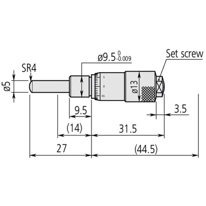 Mitutoyo Seri 148 Mikrometre Kafası 13mm Ölçüm Aralığı - Görsel 3