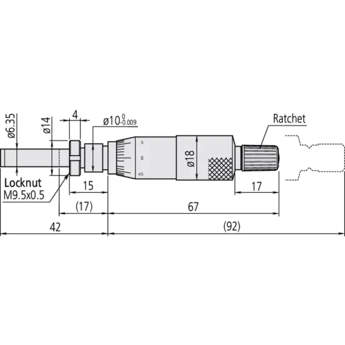 Mitutoyo Seri 150 Mikrometre Kafası 25mm Aralıklı - Görsel 2