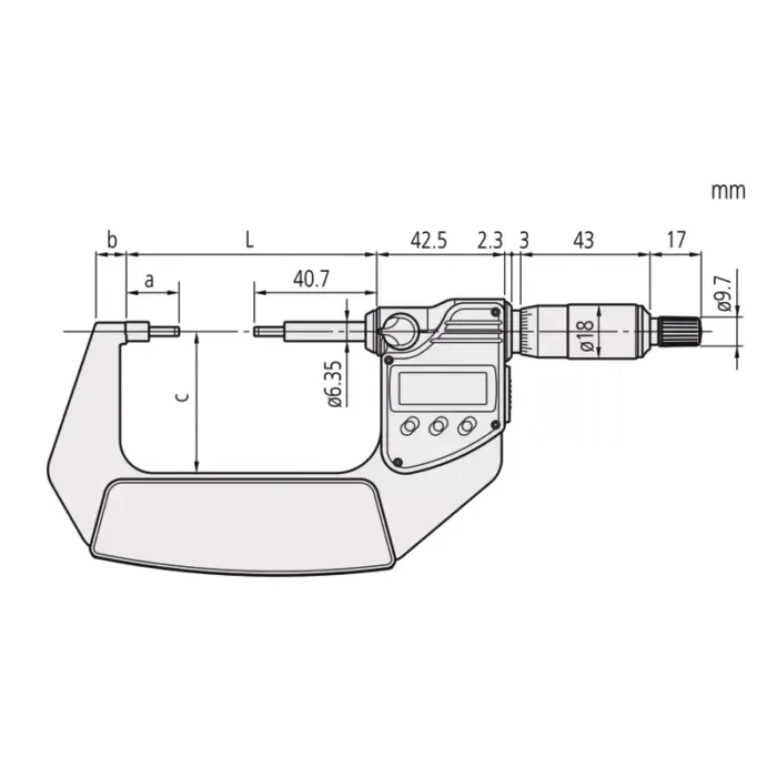 Mitutoyo Seri 331 Digimatic Çıkışlı Oluk Mikrometresi - Görsel 2