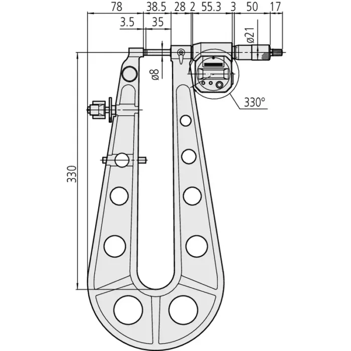 Mitutoyo Seri 389 Digimatic Sac Mikrometresi - Görsel 4