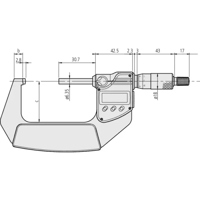 Mitutoyo Seri 395 Digimatic Çıkışlı Boru Mikrometresi - Görsel 2