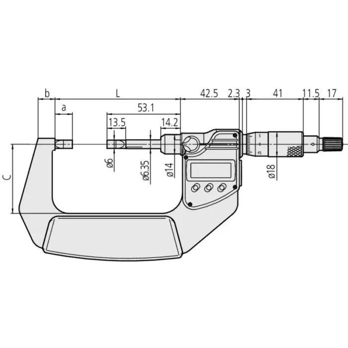 Mitutoyo Seri 422 Digimatic Yiv Mikrometresi - Görsel 2