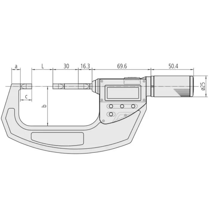 Mitutoyo Seri 422 Digimatic Çıkışlı Bıçak Ağızlı Mikrometre - Görsel 2