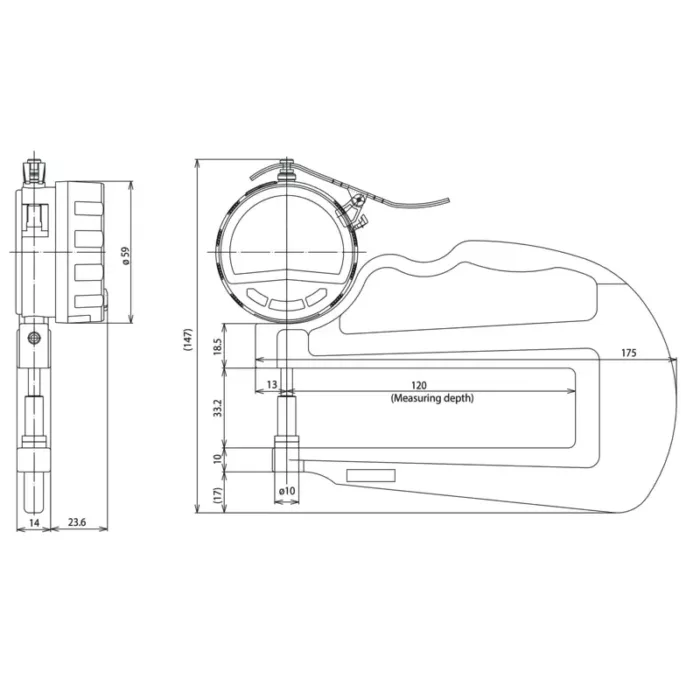 Mitutoyo Seri 547 Digimatic Çıkışlı Kalınlık Ölçüm Komparatörü - Görsel 2