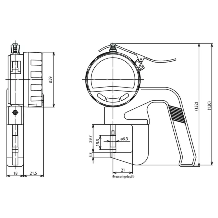 Mitutoyo Seri 547 Digimatic Çıkışlı Kalınlık Ölçüm Komparatörü - 0,001mm Çözünürlüklü - Görsel 2