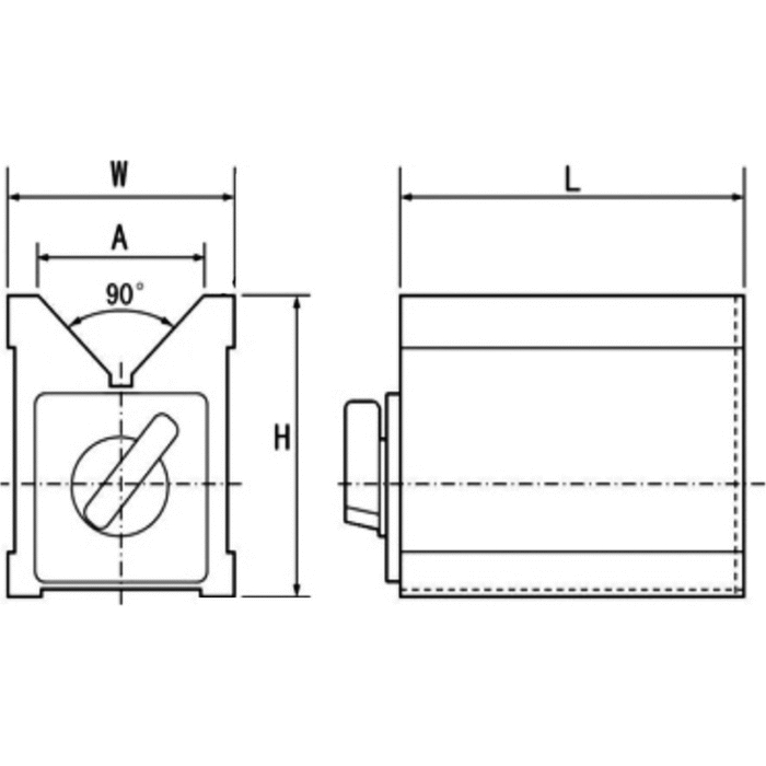 ASIMETO Seri 609 Manyetik V - Yatak (Tek Ölçüm İçin) - Görsel 2